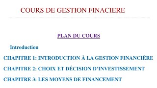 Gestion financière Ep1 quotintroductionquot [upl. by Rania]