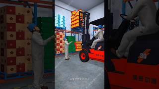 Warehouse 😰 Forklift Accident shorts 3danimation [upl. by Ellevehs]