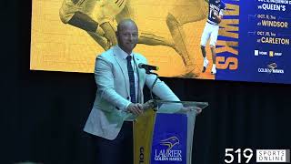 Michael Faulds  State of Laurier Football speech [upl. by Admana]