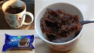 Oreo Mug Cake In 1 Minute  Eggless Microwave Cake Recipe  Oreo mug cake  Mug Cake  Shorts [upl. by Terrej]