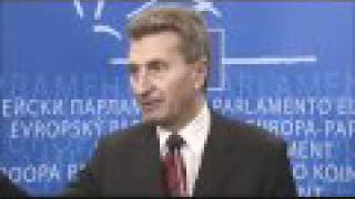 Gunther Oettinger Press Point after EU Hearings [upl. by Lechar]