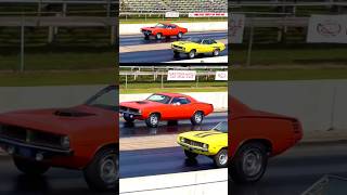 ‘70 426 Hemi Cuda vs ‘69 427 Yenko Camaro Pure Stock Muscle Car Drag Race musclecar dragrace car [upl. by Adrell]