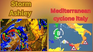 Storm Ashley to hit the Uk with rain and wind and big storms in Italy October 19th weather update [upl. by Deys]