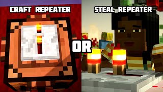 Craft repeater or Steal repeater  Minecraft Story Mode Episode 2 [upl. by Ardehs967]