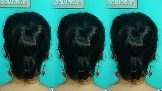 Easy Gir Hairstyles For Beginners  Hair Style Girl Simple  Easy Self Hairstyle For Short Hair [upl. by Eissolf]