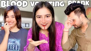 Blood vomiting prank on jiju 🤣 prank gone wrong 😭Bhawna Satyaniviraltrend [upl. by Celestyna]