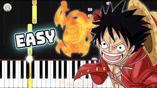 full One Piece OST  quotOvertakenquot  EASY Piano Tutorial amp Sheet Music [upl. by Fidelas]