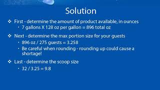 Determining Proper scoop size [upl. by Greenman]