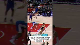 Paul George SCARY INJURY hyperextended knee [upl. by Okihsoy]