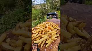 Great steak and fries recipi wow😱👍👌 food steaklife steak outdoorcooking [upl. by Sairtemed]