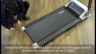 OVICX Treadmill：Adjusting the correct position of the running belt [upl. by Ecinue]