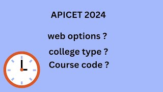 APICET  web options  college type  course code [upl. by Anaitak474]