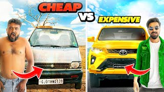 24 Hours in Cheap Vs Expensive Car  Challenge 🥵 [upl. by Eben]