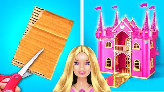 CÓMO HACER UNA CASA PARA BARBIE 💝 De Muñeca Pobre a Rica 👗🎉 Manualidades para Muñecas Por YayTime [upl. by Cart]