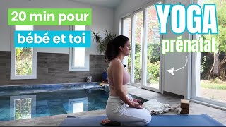 20min de Yoga prénatal 🌸 Yoga doux pour les femmes enceintes  Adapté aux 3 trimestres [upl. by Juanita]