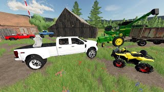 Hudson Buys Old Farm Full of Trucks and Tractors  Farming Simulator 22 [upl. by Nnylhsa629]