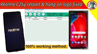 realme C25y RMX 3265 restart amp hang on logo fixed amp tested solutionrjms [upl. by Ranice695]