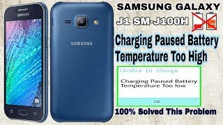 Samsung J1 J100H Charging Paused Battery Temperature Too High Solution [upl. by Remmos530]