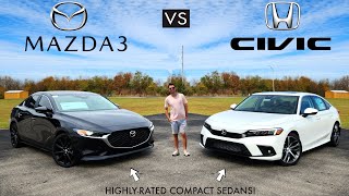 BEST OF THE BEST  2024 Mazda 3 Select Sport vs 2024 Honda Civic Sport Comparison [upl. by Knapp233]