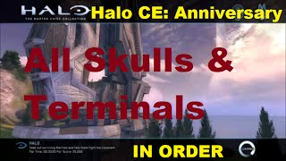 Halo CEA  All Skulls and Terminals in Order [upl. by Analeh]