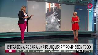 Entraron a robar a una peluquería maniataron a los empleados y rompieron todo a su paso [upl. by Anaihr329]