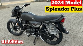 New 2024 Model Hero Splendor Plus Bs7 Review  On Road Price  splendor plus new model 2024 [upl. by Conant]