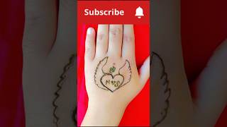 M❤S couple letter mehndi tattoo henna sunithasmehandiart shortsviral shortsfeed [upl. by Mackey]