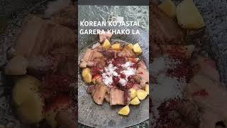 PORK AND RAMEN IN KOREAN SAUCE Watch full video on my channel🤗 mukbang porkfat food [upl. by Eylrahc438]