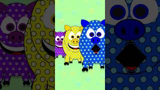 Pig Pigger Piggest OINK Song shorts BabyBigMouth  funny kidssong colors pig cartoonforkids [upl. by Kevina]