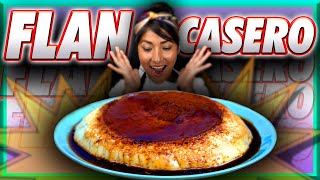 🍮FLAN CASERO con solo 3 INGREDIENTES totalmente casero SIN HORNO y SIN MOLDES😋🤯 recetarapida [upl. by Llehsad]