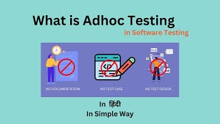 What is Adhoc Testing in Software Testing in हिंदी  30  Manual Testing [upl. by Janine]