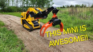 BAUMALIGHT MINI SKIDSTEER TRL620D with MARTATCH GRAPPLE [upl. by Hcahsem]