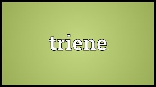 Triene Meaning [upl. by Anirbak]