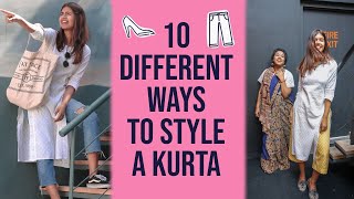 10 Ways To Style Your Kurta  Sejal Kumar [upl. by Dlonra854]