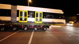 Melbourne Tram move membreys transport amp crane hire [upl. by Eniluqaj]