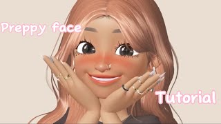 Preppy zepeto face tutorial🤍  Mckenna [upl. by Dnomzed77]