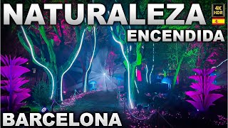 Naturaleza Encendida quotOrigenquot en Barcelona 2023 4k HDR  Natura Encesa barcelonaevents lightshow [upl. by Ahseetal]