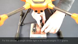 How To Install and Remove Drone Strobe Lights Made DroMight [upl. by Ardnyk38]