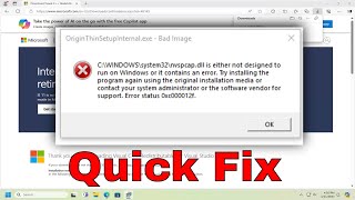 Fix Bad Image  Error Status 0xc000012f in Windows 1011 Solution [upl. by Eeltrebor762]