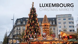 Luxembourg Christmas Markets 2023  European Christmas Market Tour Part 3 [upl. by Merralee]