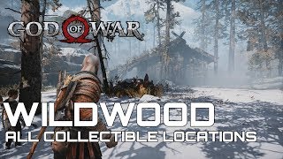 God Of War 100 Collectible Guide WILDWOODS [upl. by Haduj]