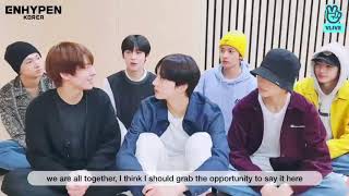 ENG Enhypen mention Seventeen BTS amp TXT in their VLIVE [upl. by Anthony]