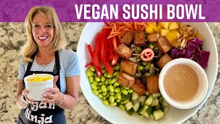 Easy Vegan Sushi Bowl  Kathys Vegan Kitchen [upl. by Ekusuy401]