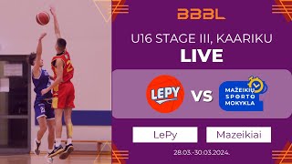 LePy 2008 vs Mažeikiai 2008  BBBL boys U16 [upl. by Kelleher342]