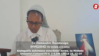 Inyigisho ya Sr Immaculée aragira ati IRINDE ISHYARI  Ijambo ryImana ryo kuwa 4112024 [upl. by Aicnilav]