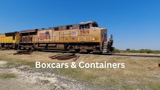 Boxcars amp Containers At LaCoste TX [upl. by Nie939]