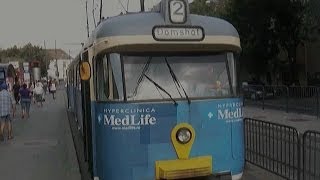 Trams from Bremen in Timisoara 2009 Romania no Music [upl. by Angadreme]