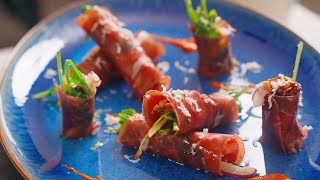 ASMR Survival Snack Try The Explosive Flavors Of Bresaola And Arugula [upl. by Erdda]