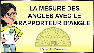 Mesurer des angles avec le rapporteur dangle Cours 58 CAHIER DEXERCICES sur Marie de Charlevoix🥰 [upl. by Moneta]