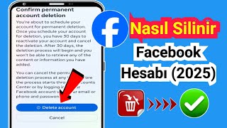 Facebook Hesabınızı Nasıl Silersiniz 2025  Kolay Adımlar [upl. by Barkley]